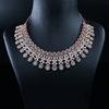 CZ Rose Gold Heavy Necklace Set