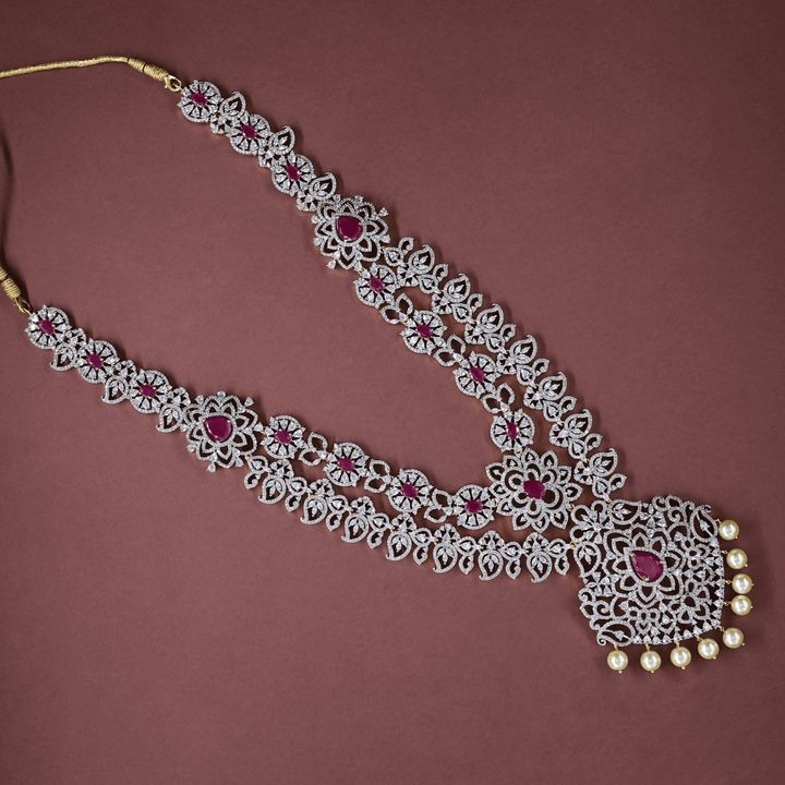 CZ Long Necklace Set