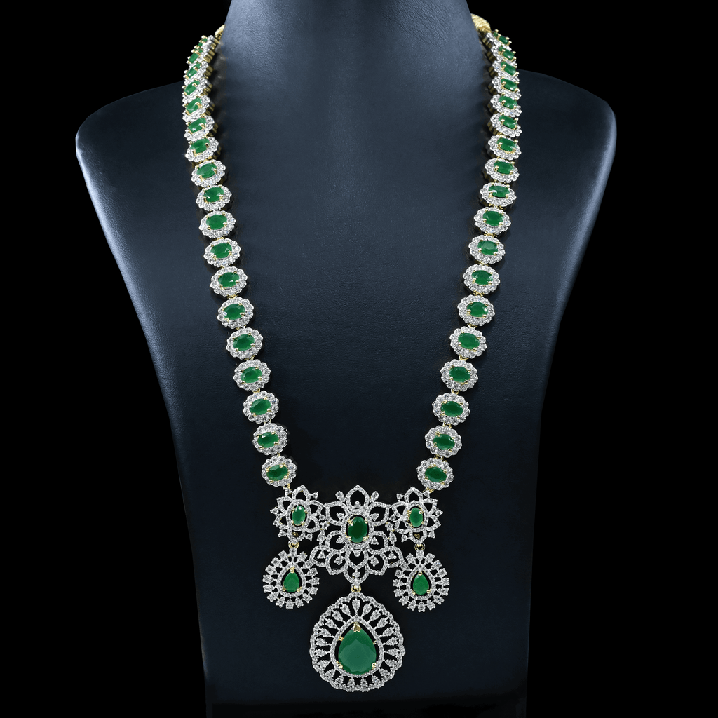 CZ Long Necklace Set