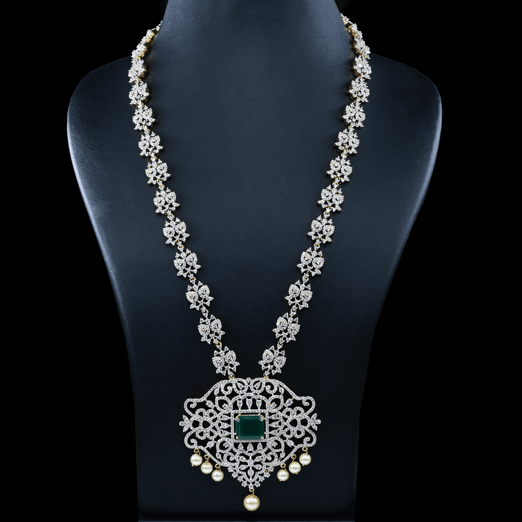 CZ Long Necklace Set