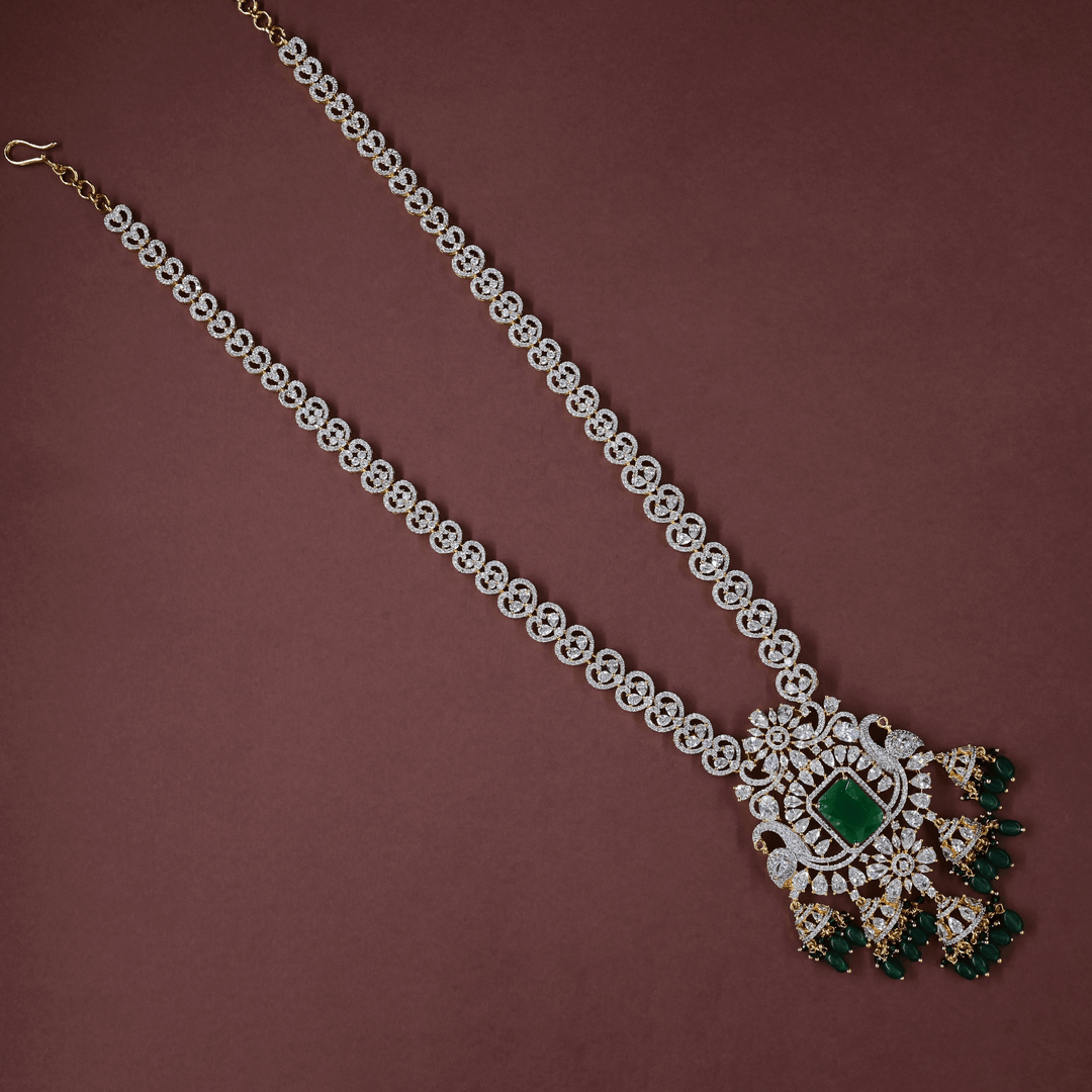 CZ Long Necklace Set