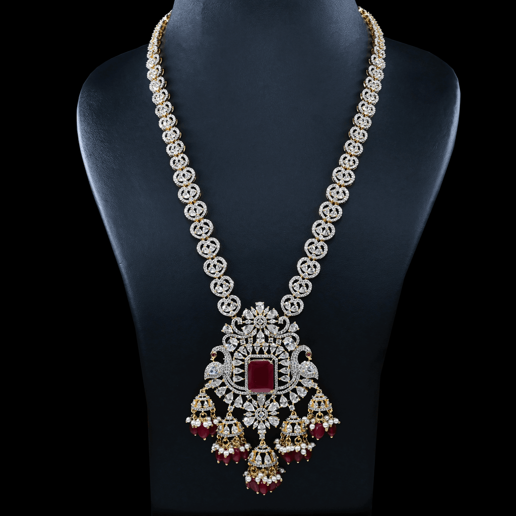 CZ Long Necklace Set