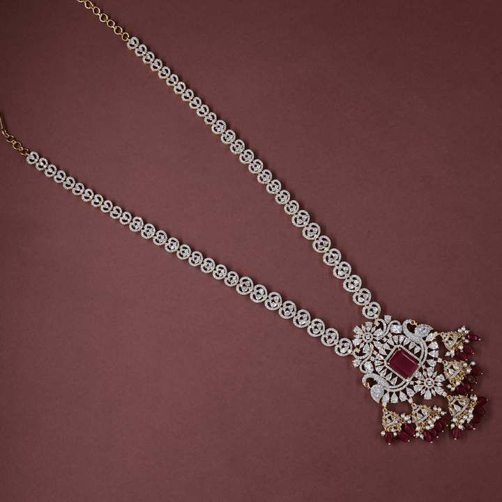 CZ Long Necklace Set