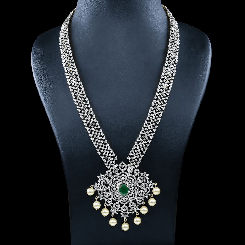 CZ Long Necklace Set