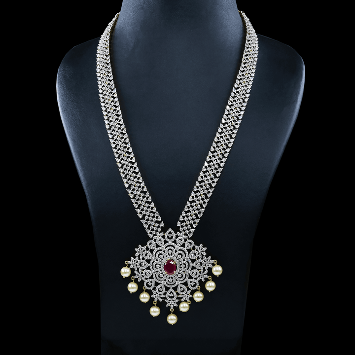 CZ Long Necklace Set