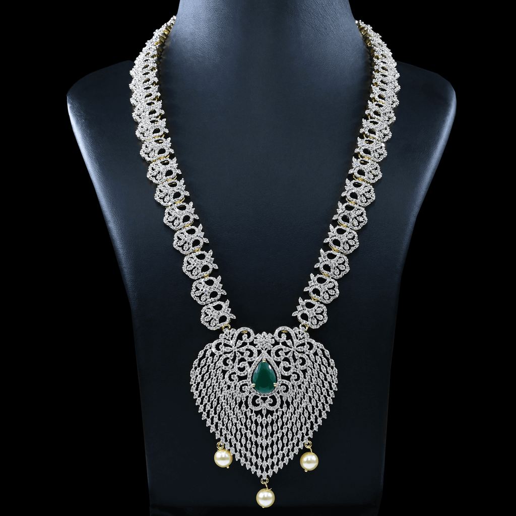 CZ Long Necklace Set