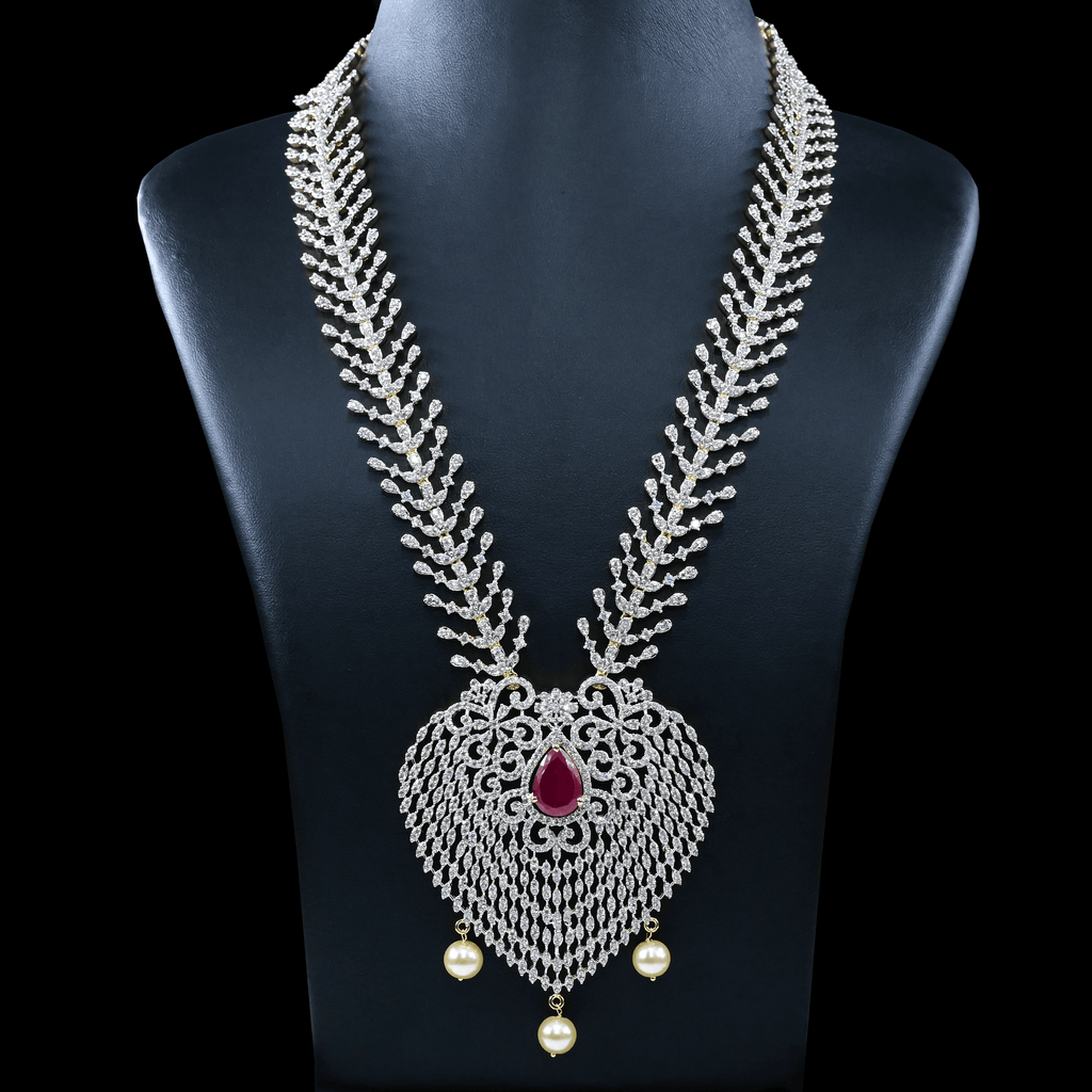 CZ Long Necklace Set