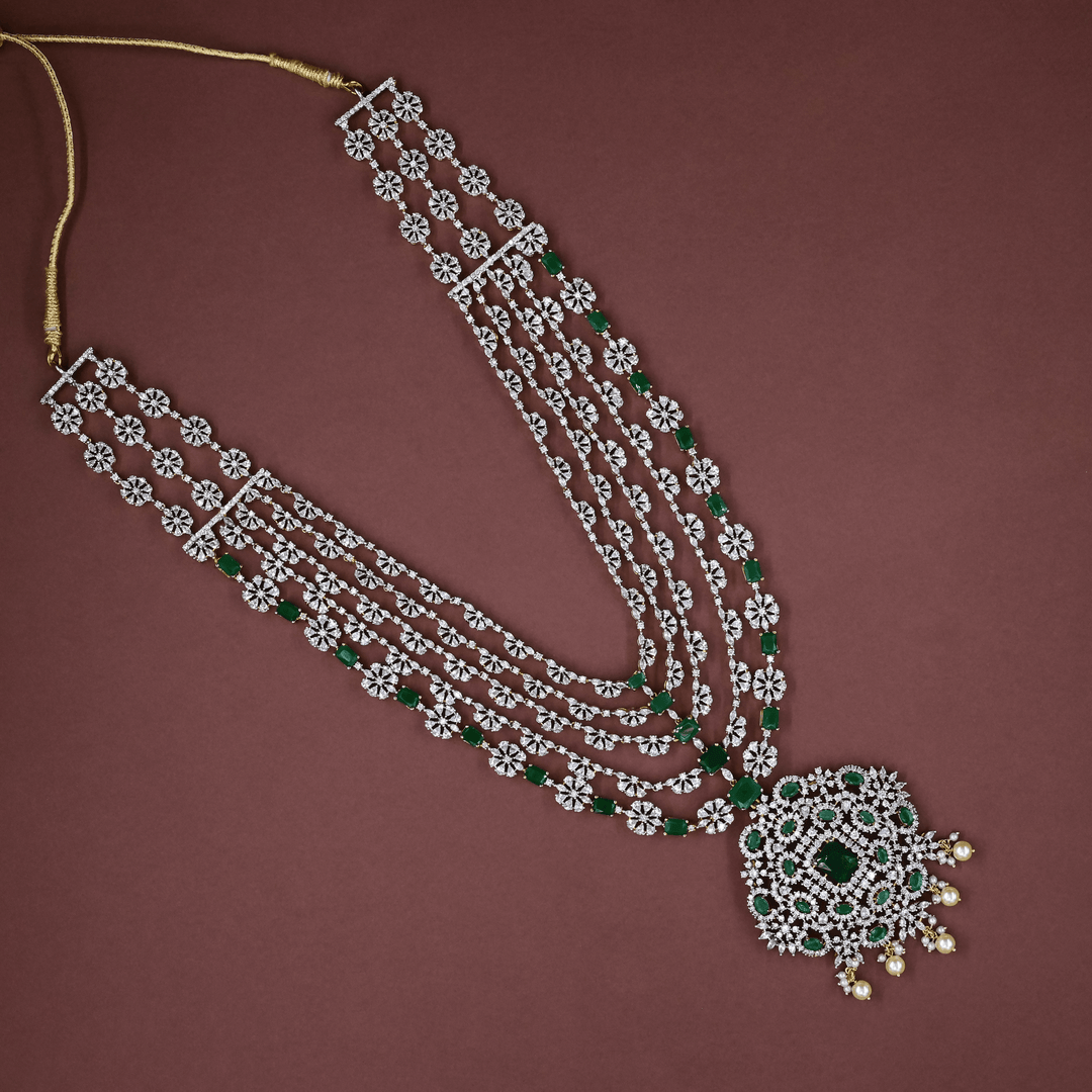 CZ Exclusive 5-Layered Long Necklace Set