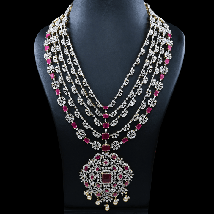 CZ Exclusive 5-Layered Long Necklace Set
