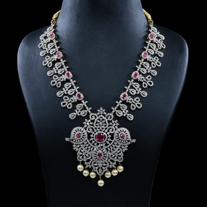 CZ Heavy Diamond Necklace Set