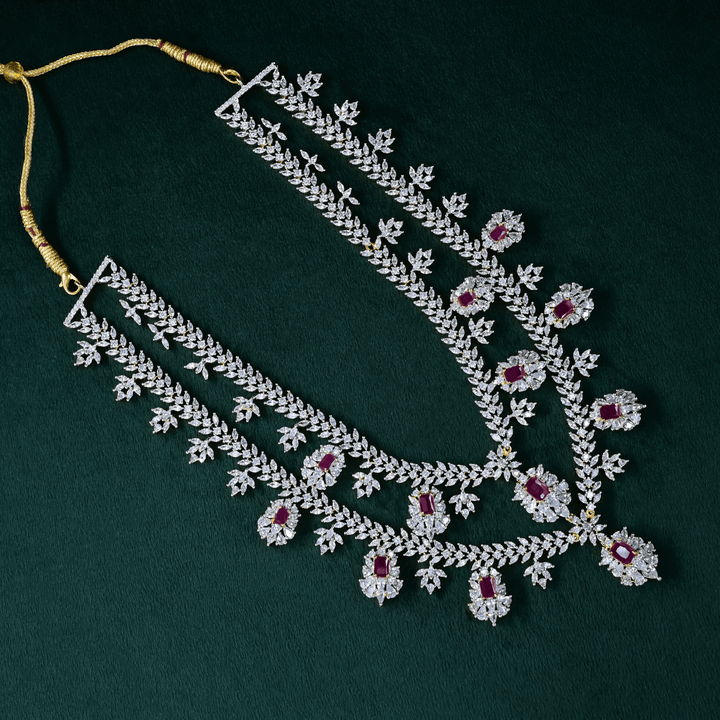 CZ Exclusive 2-Layered Long Necklace Set