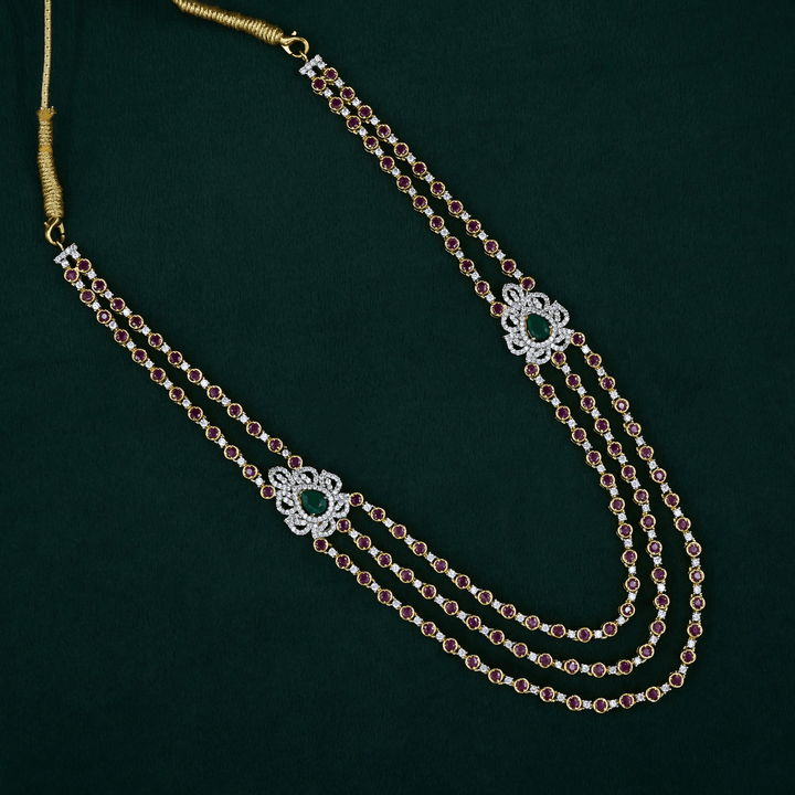 CZ Exclusive 2-Layered Long Necklace Set