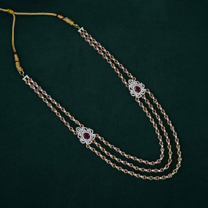 CZ Exclusive 3-Layered Long Necklace Set