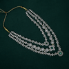 CZ Exclusive 3-Layered Long Necklace Set