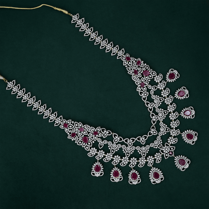 CZ Exclusive 3-Layered Long Necklace Set