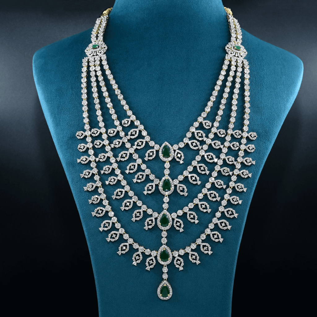 CZ Exclusive 4-Layered Long Necklace Set