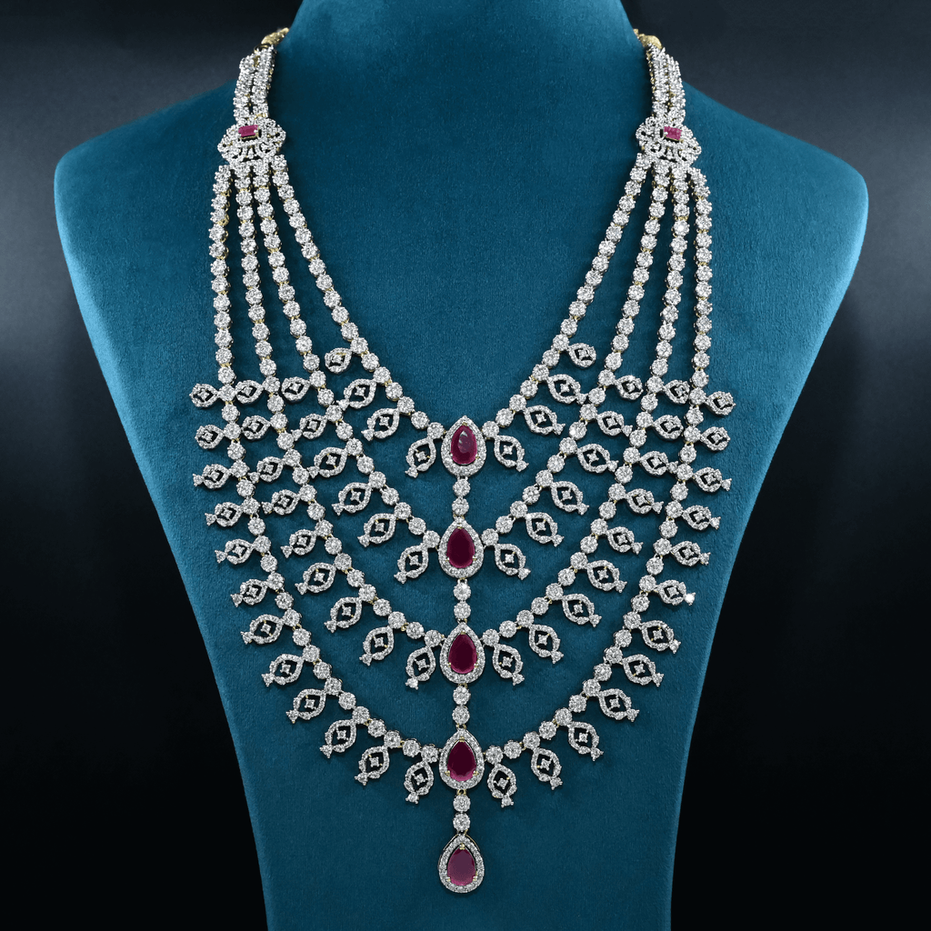 CZ Exclusive 4-Layered Long Necklace Set