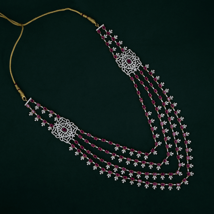 CZ Exclusive 4-Layered Long Necklace Set