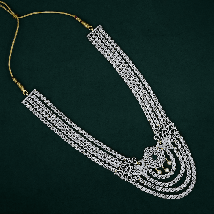 CZ Exclusive 4-Layered Long Necklace Set