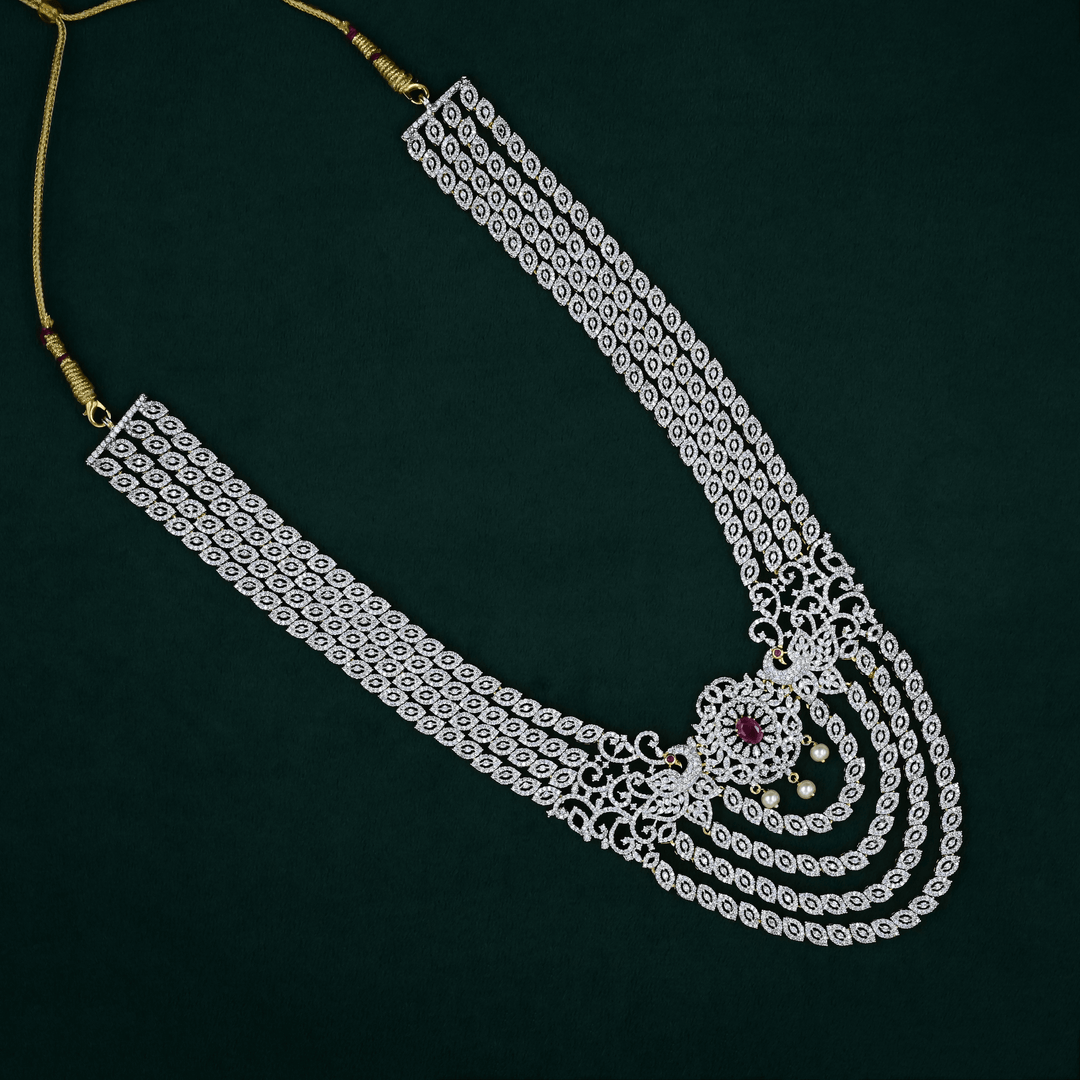 CZ Exclusive 4-Layered Long Necklace Set