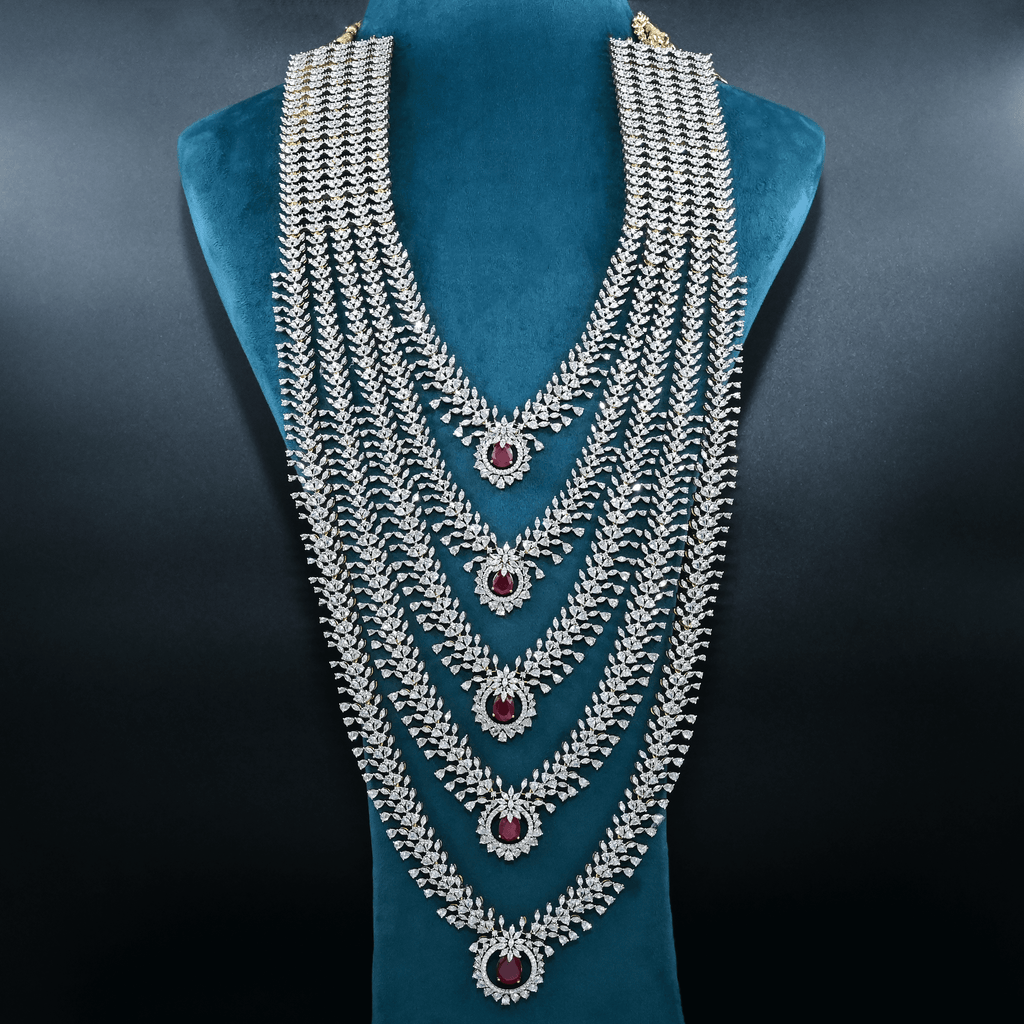 CZ Exclusive 5-Layered Long Necklace Set