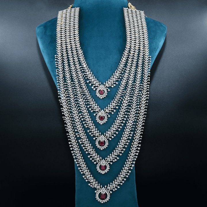 CZ Exclusive 5-Layered Long Necklace Set