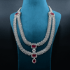 CZ Exclusive 2-Layered Long Necklace Set