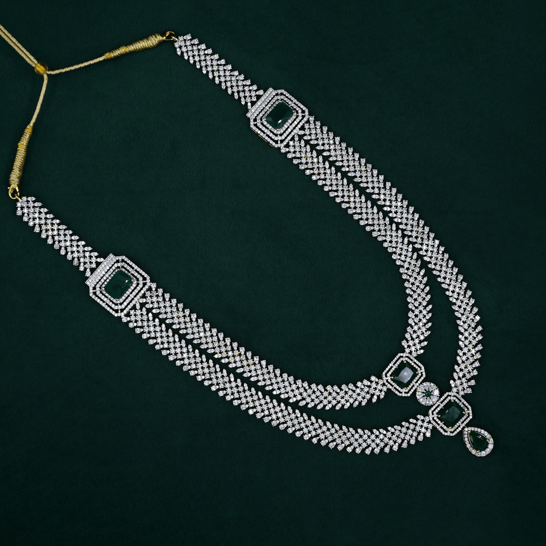 CZ Exclusive 2-Layered Long Necklace Set