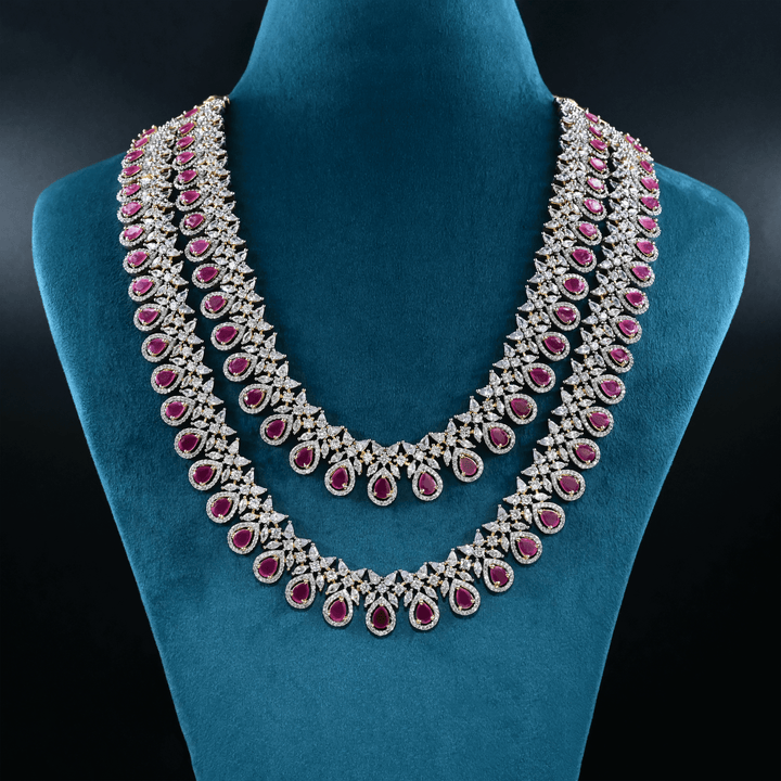 CZ Exclusive 2-Layered Long Necklace Set