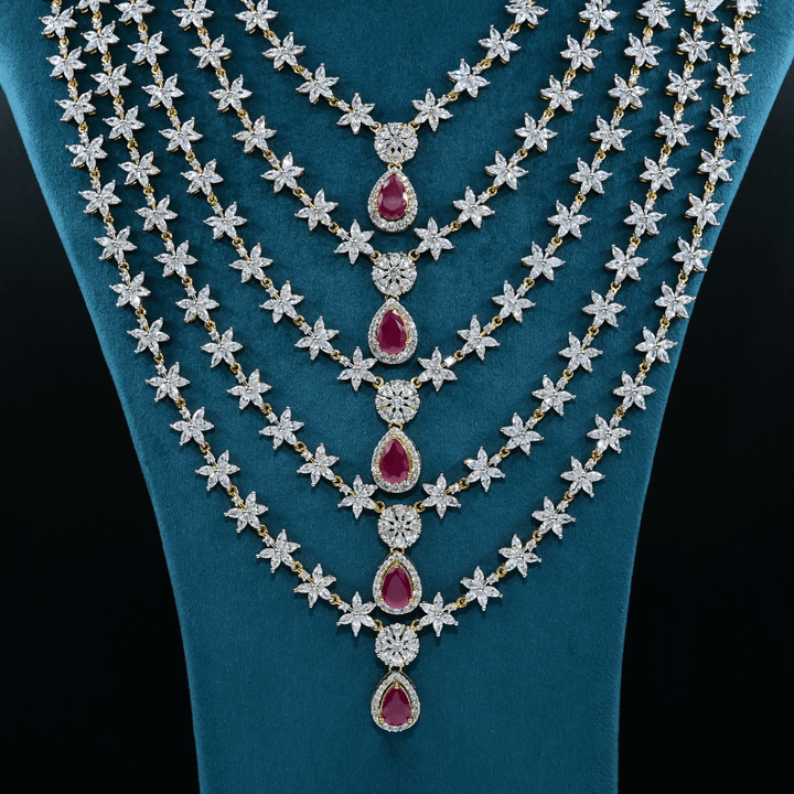 CZ Exclusive 5-Layered Long Necklace Set