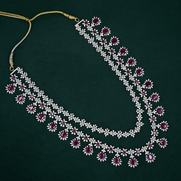 CZ Exclusive 2-Layered Long Necklace Set