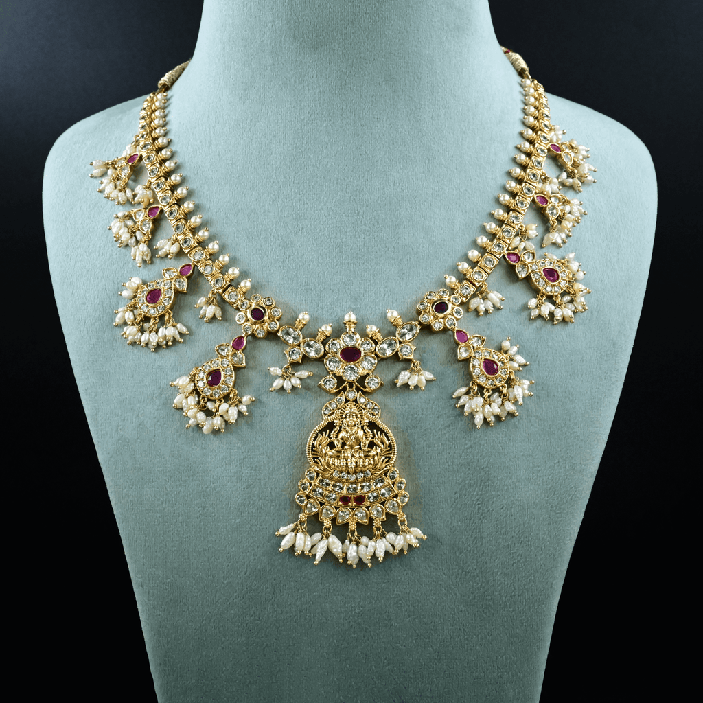 Guttapusalu With Lakshmi Devi Necklace Set