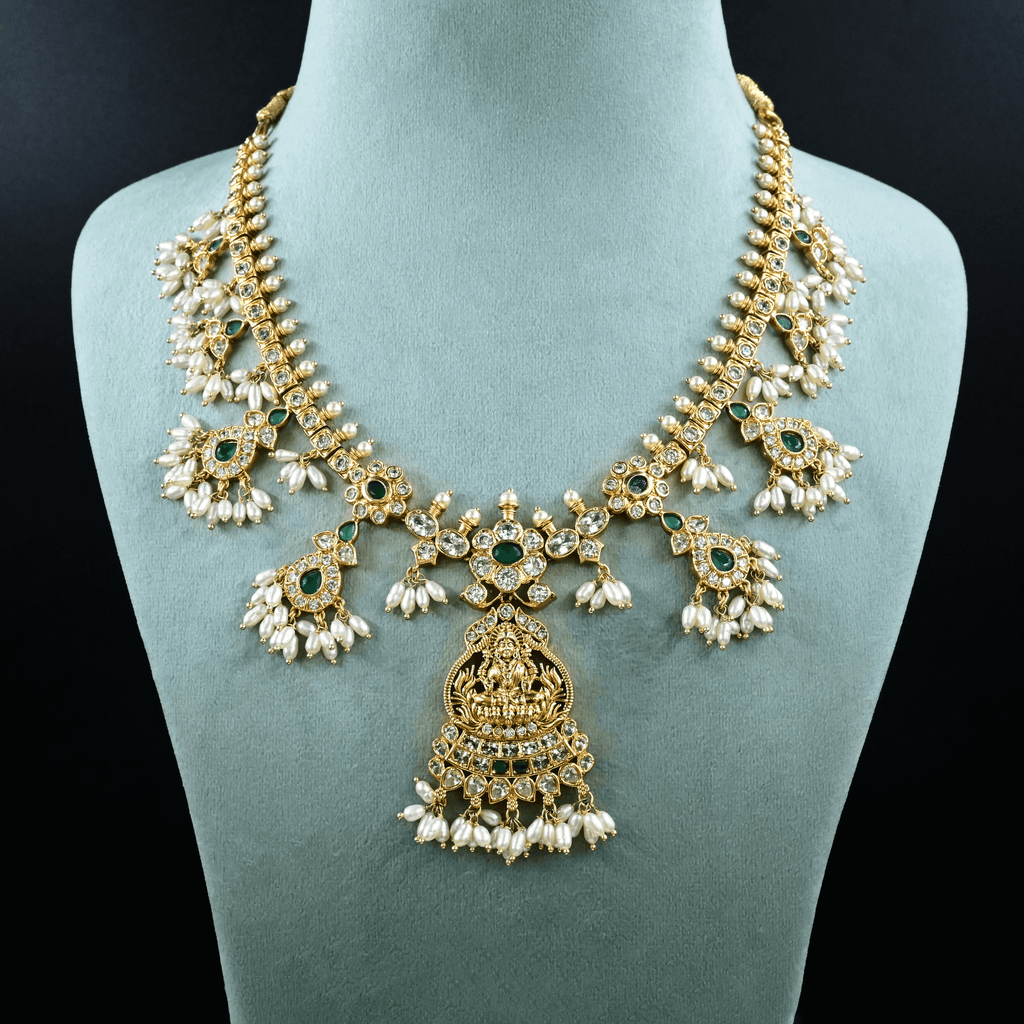 Guttapusalu With Lakshmi Devi Necklace Set