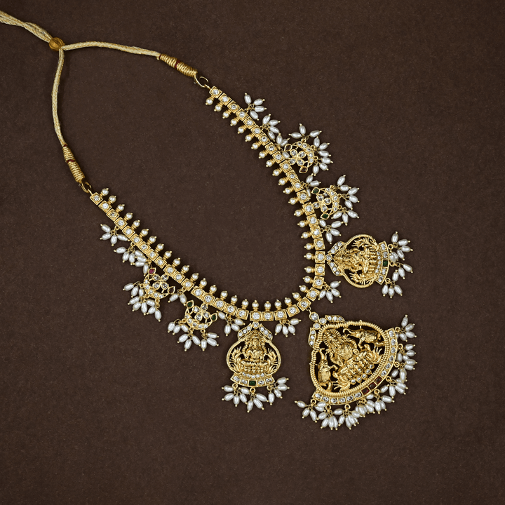 Guttapusalu With Lakshmi Devi Necklace Set