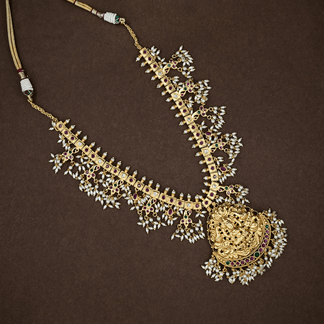 Guttapusalu Lakshmi Necklace Set