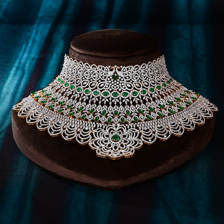 CZ Emerald Bridal Choker