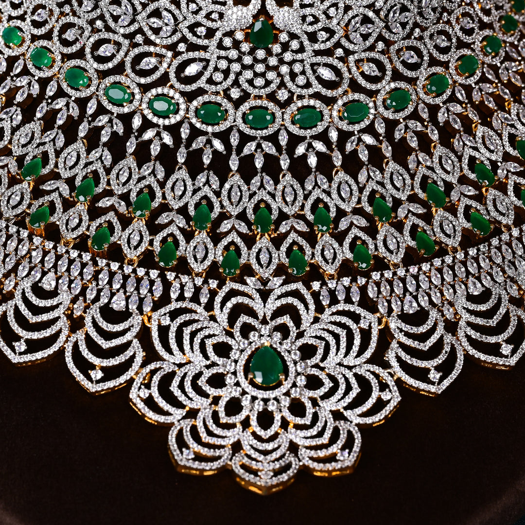 CZ Emerald Bridal Choker