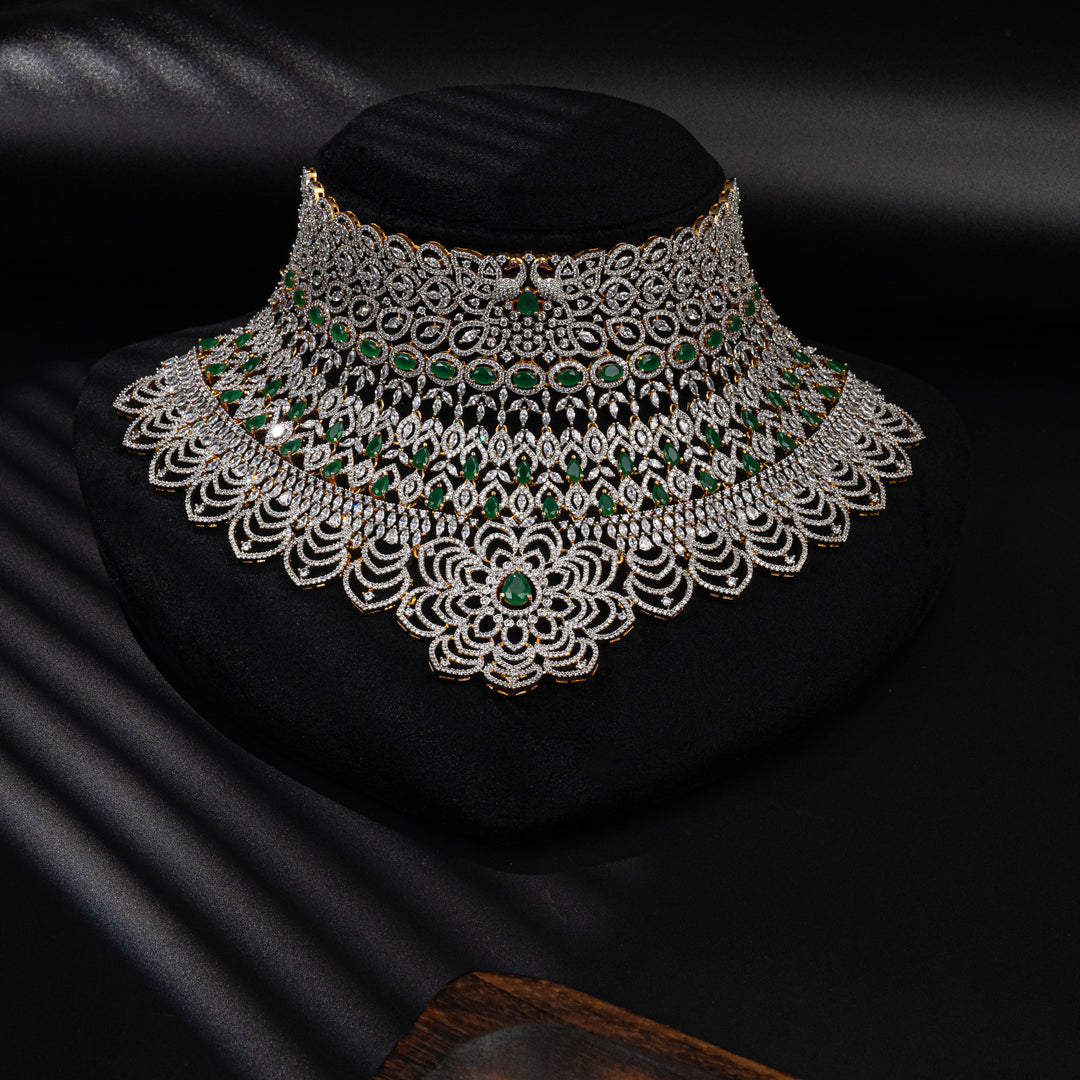 CZ Emerald Bridal Choker