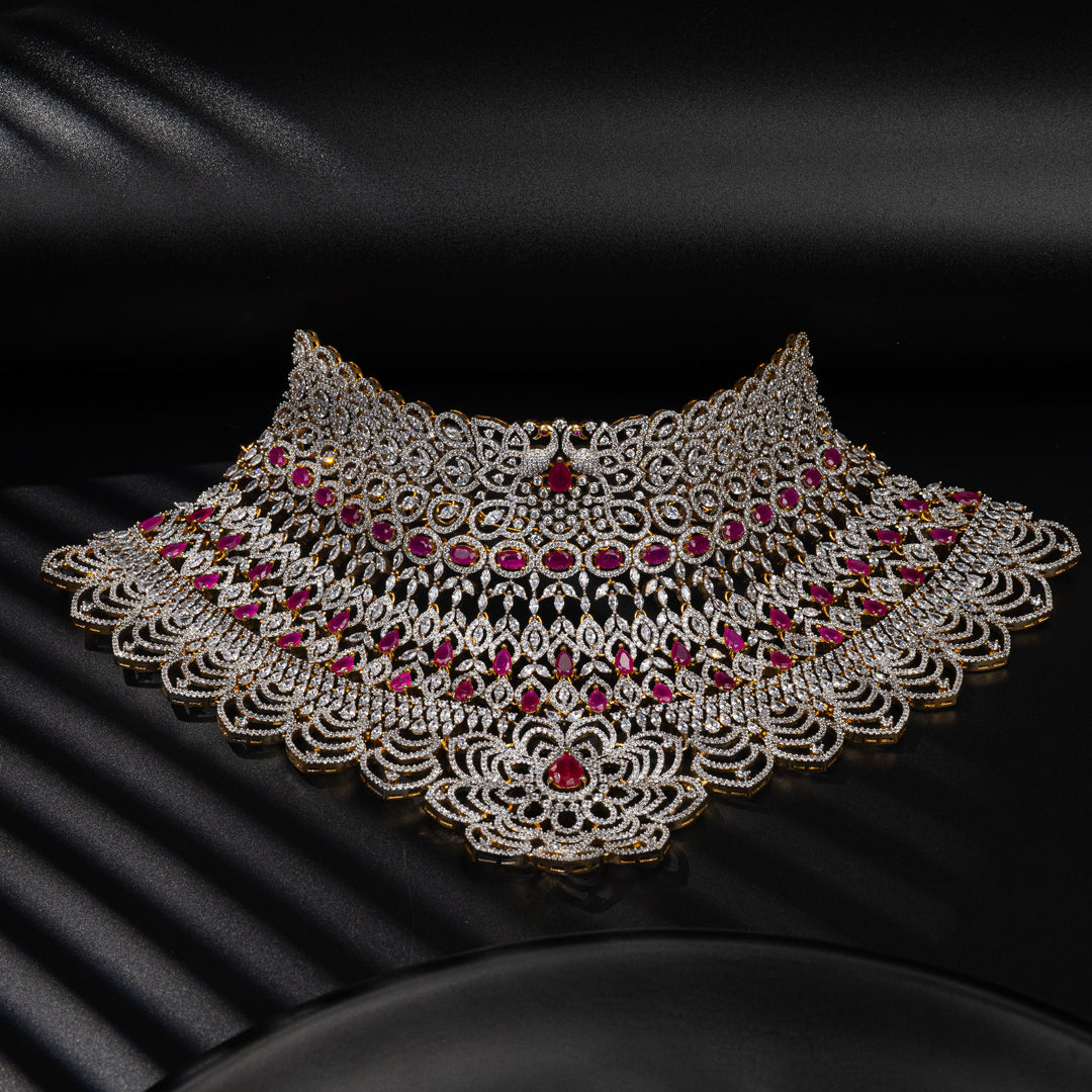 CZ Ruby Bridal Choker
