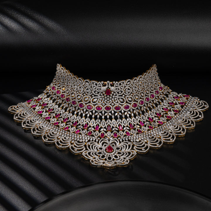 CZ Ruby Bridal Choker