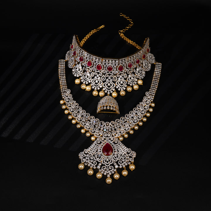 CZ Ruby Choker set