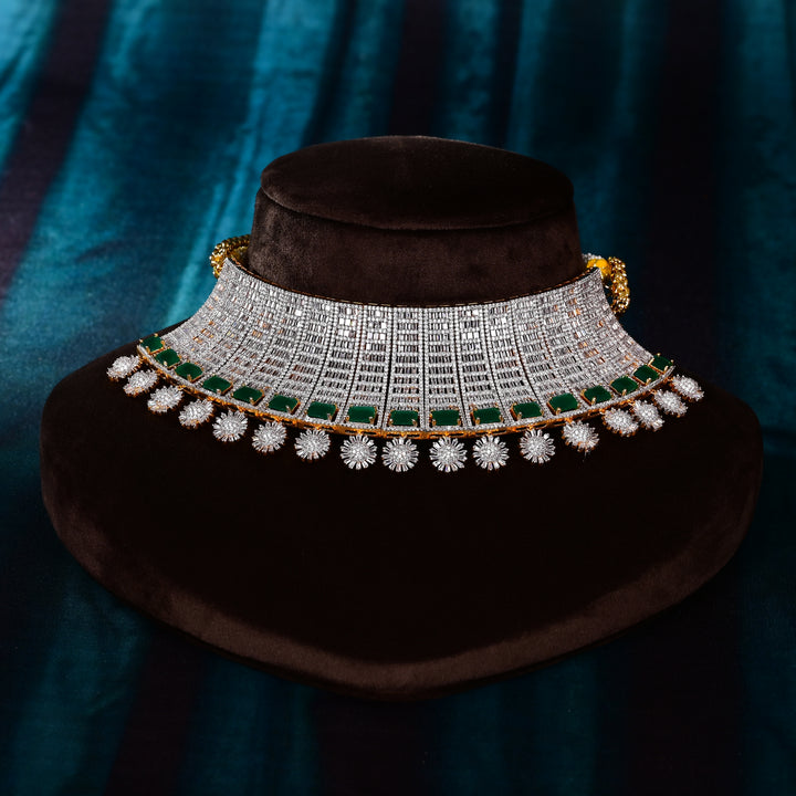 CZ Emerald Choker Set