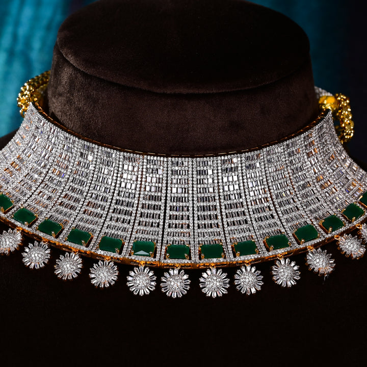 CZ Emerald Choker Set
