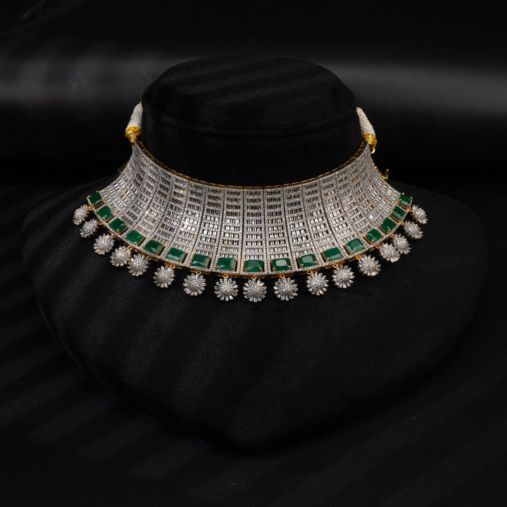CZ Emerald Choker Set