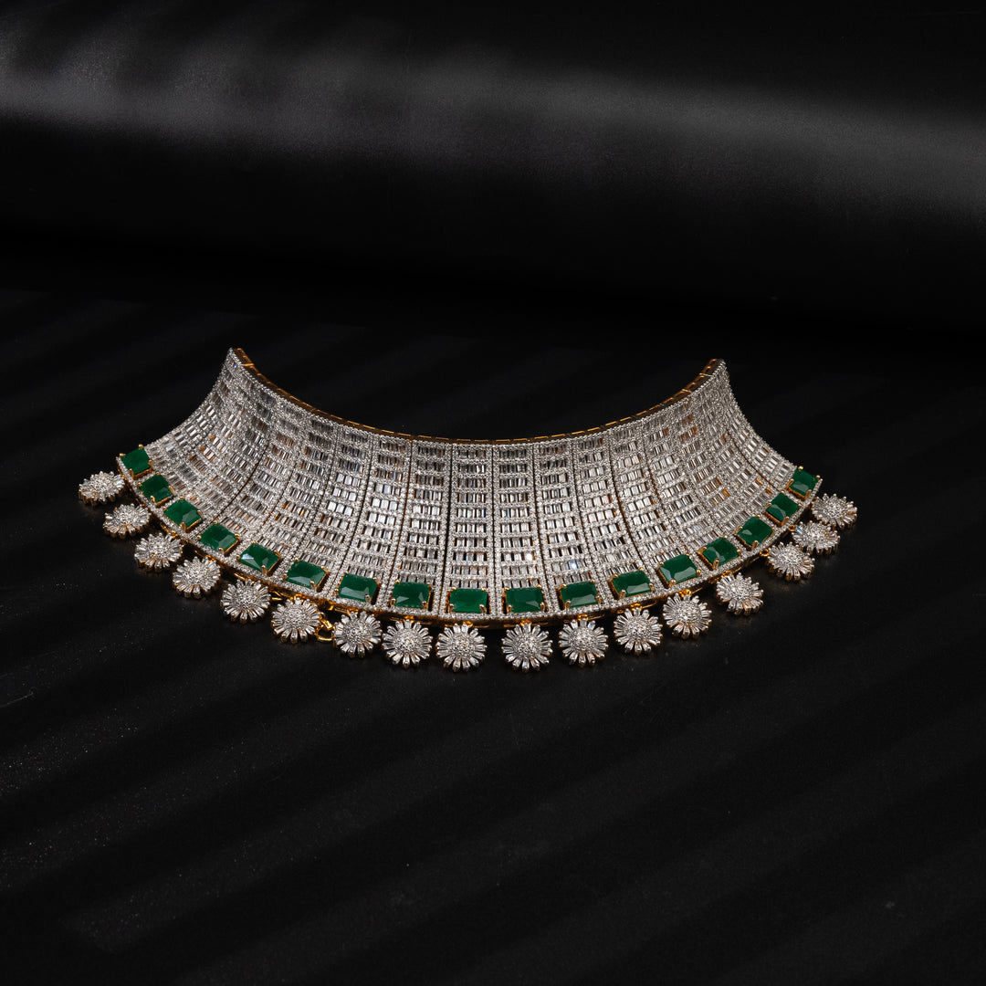 CZ Emerald Choker Set