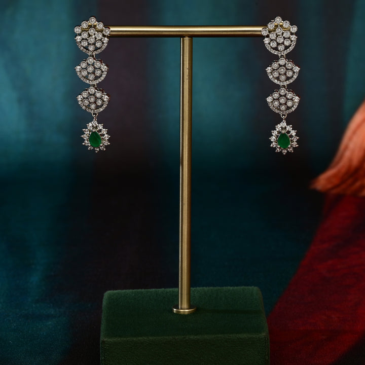 CZ Emerald Necklace Set