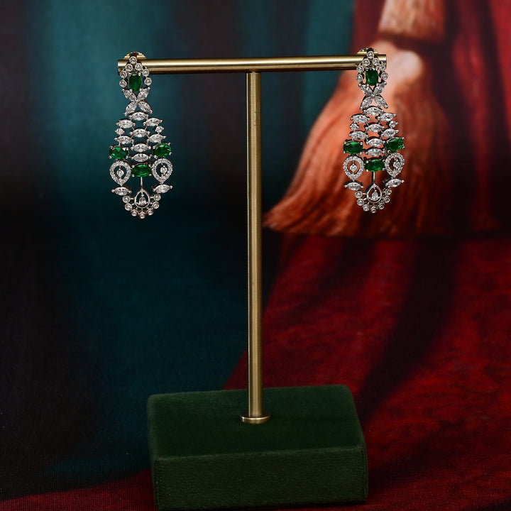 CZ Emerald Necklace Set