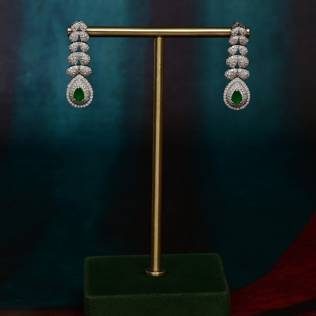 CZ Emerald Necklace Set