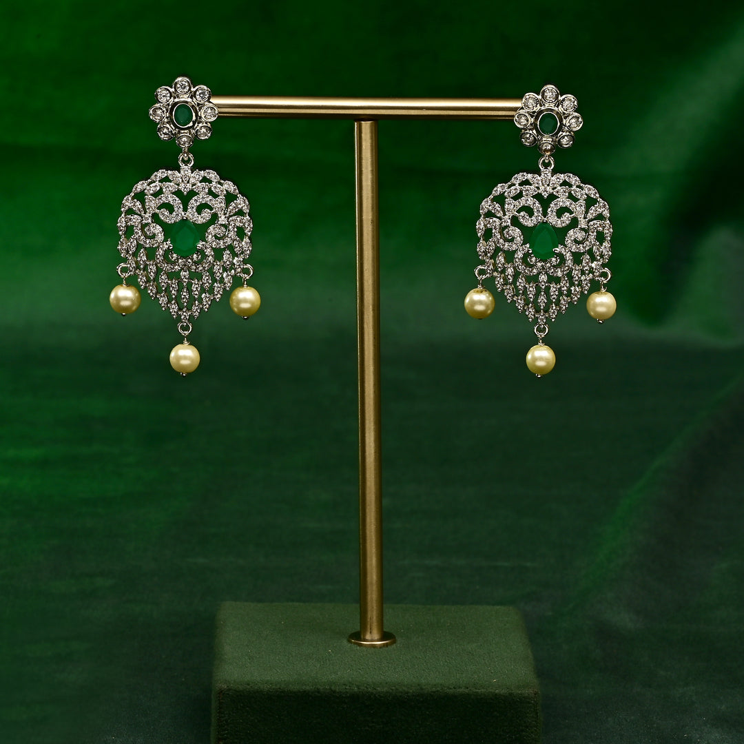 CZ Emerald Necklace Set