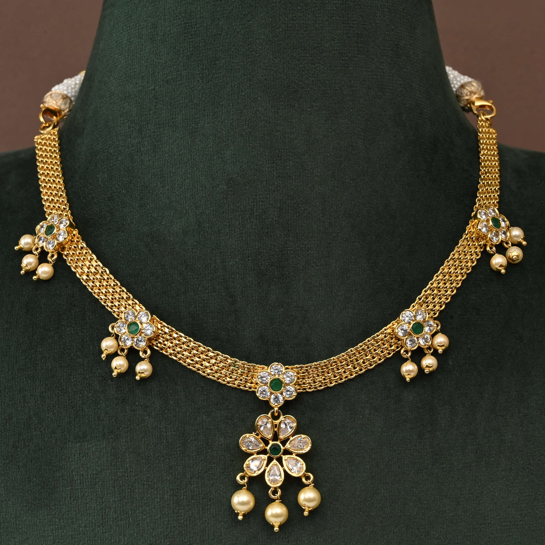 Temple CZ Necklace Set